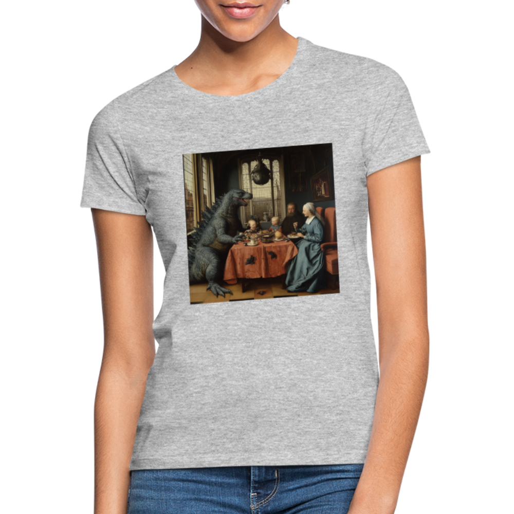 Familjens Fest med Gäst, T-shirt dam - gråmelerad