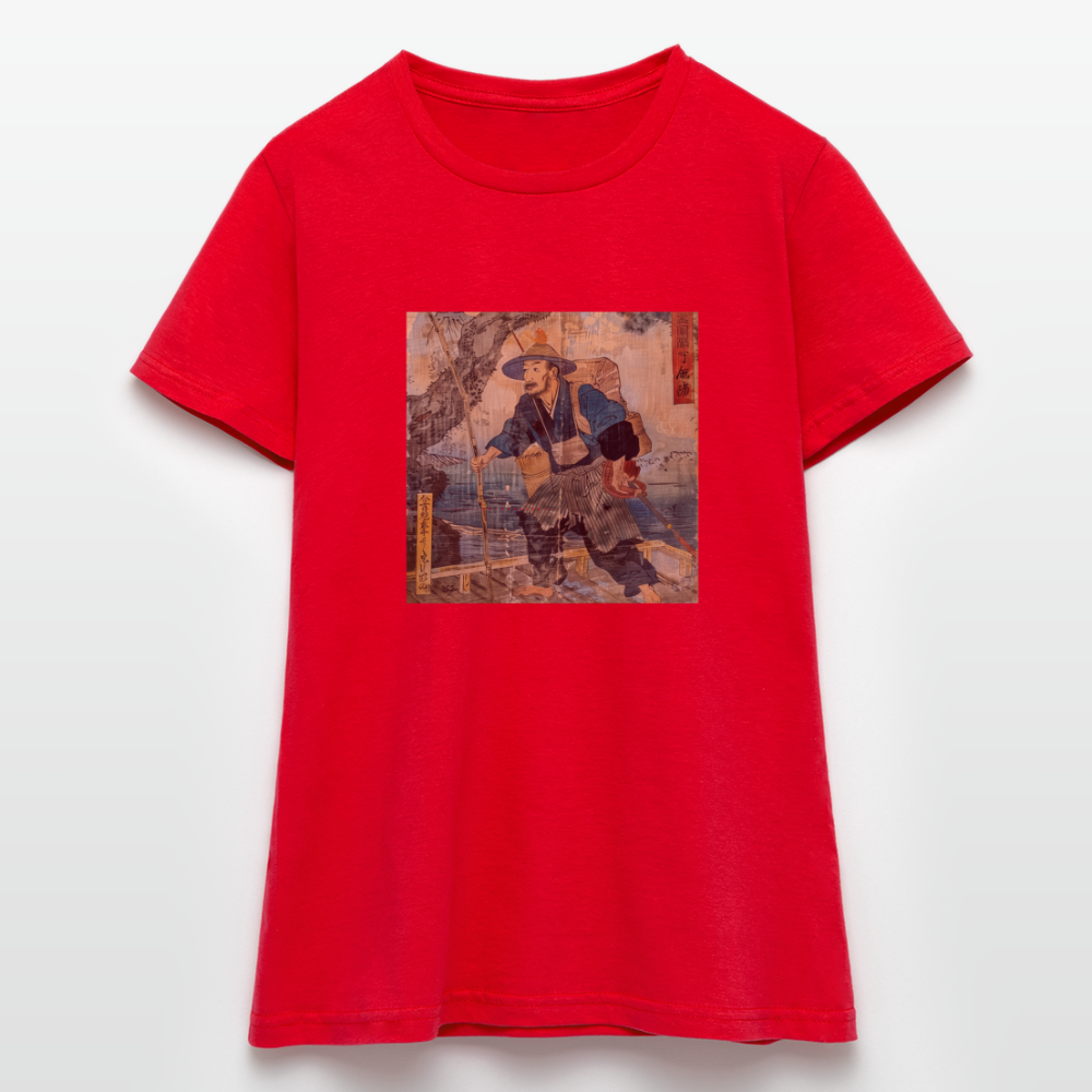 Fiskaren som bytte karriär, T-shirt dam - röd