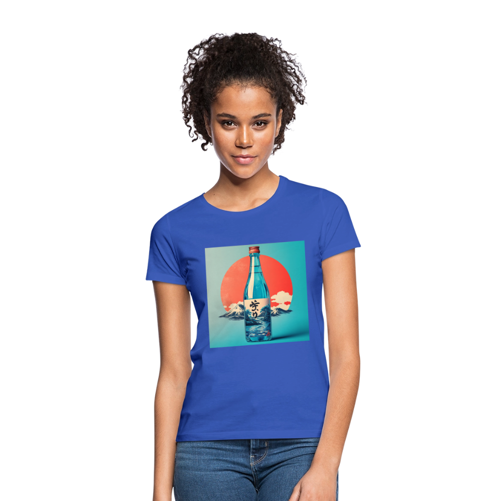 Stillhet i glas, T-shirt dam - royalblå