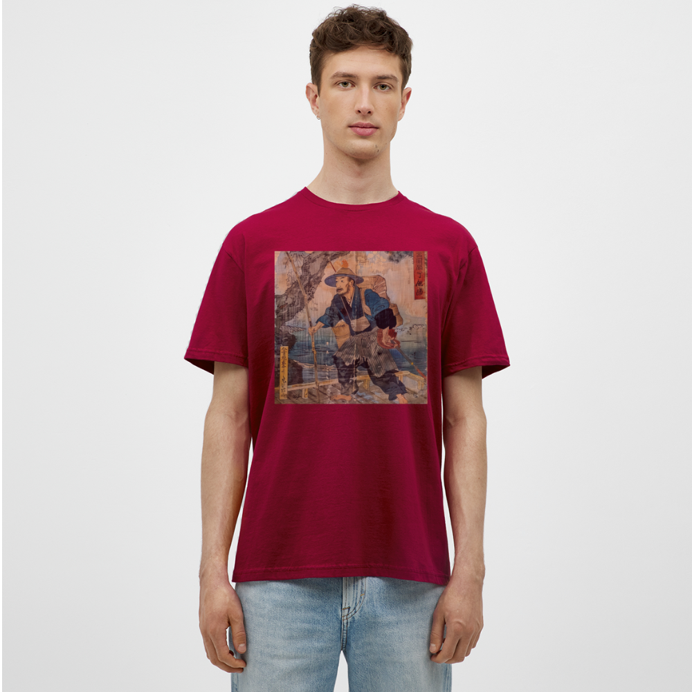 Fiskaren som bytte karriär, T-shirt herr - tegelröd