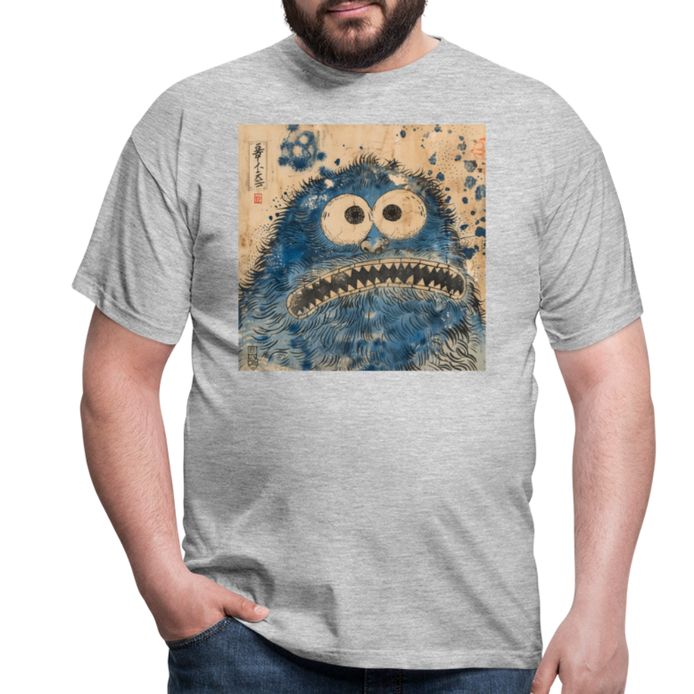 Uramiko ramlar i floden, T-shirt herr - gråmelerad