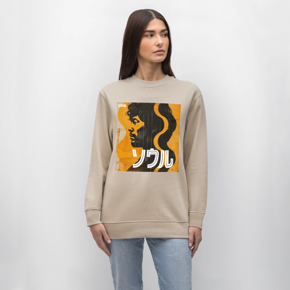 Nippon Grooves, Ekologisk sweatshirt CHANGER unisex från Stanley/Stella - beige