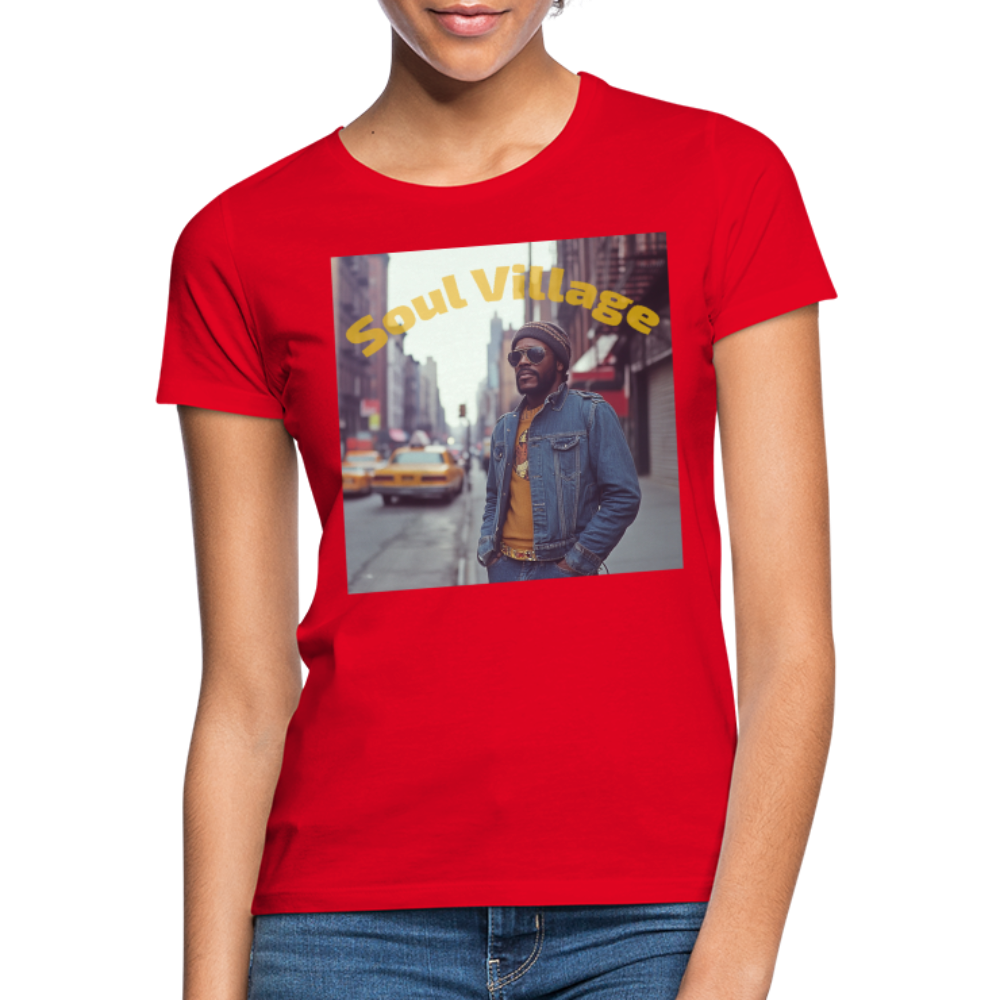 Soul Village, T-shirt dam - röd