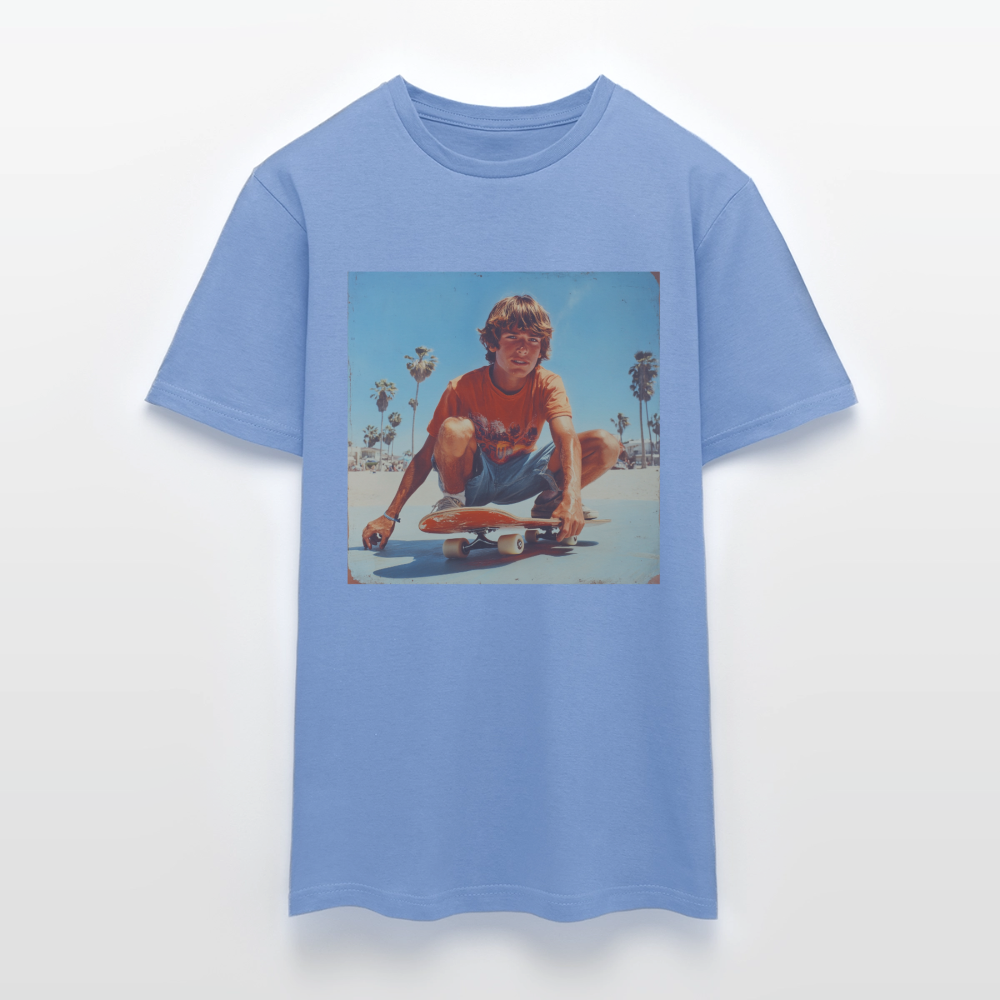 Sunset Vibes, 70s Style, T-shirt herr - carolina blue