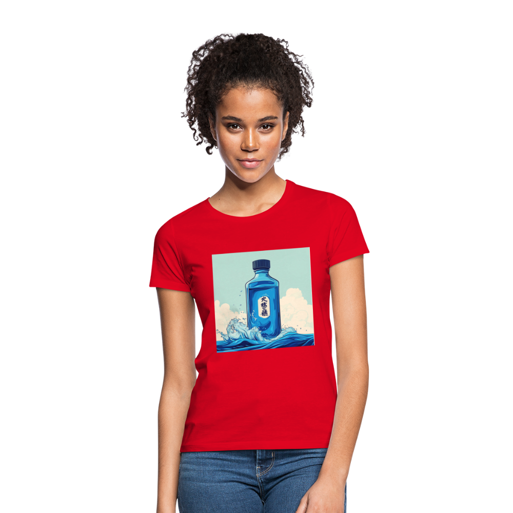 I Blått och Tystnad, T-shirt dam - röd