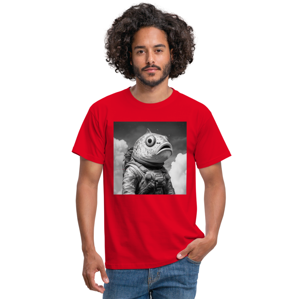 En ensam simtur i universum, T-shirt herr - röd