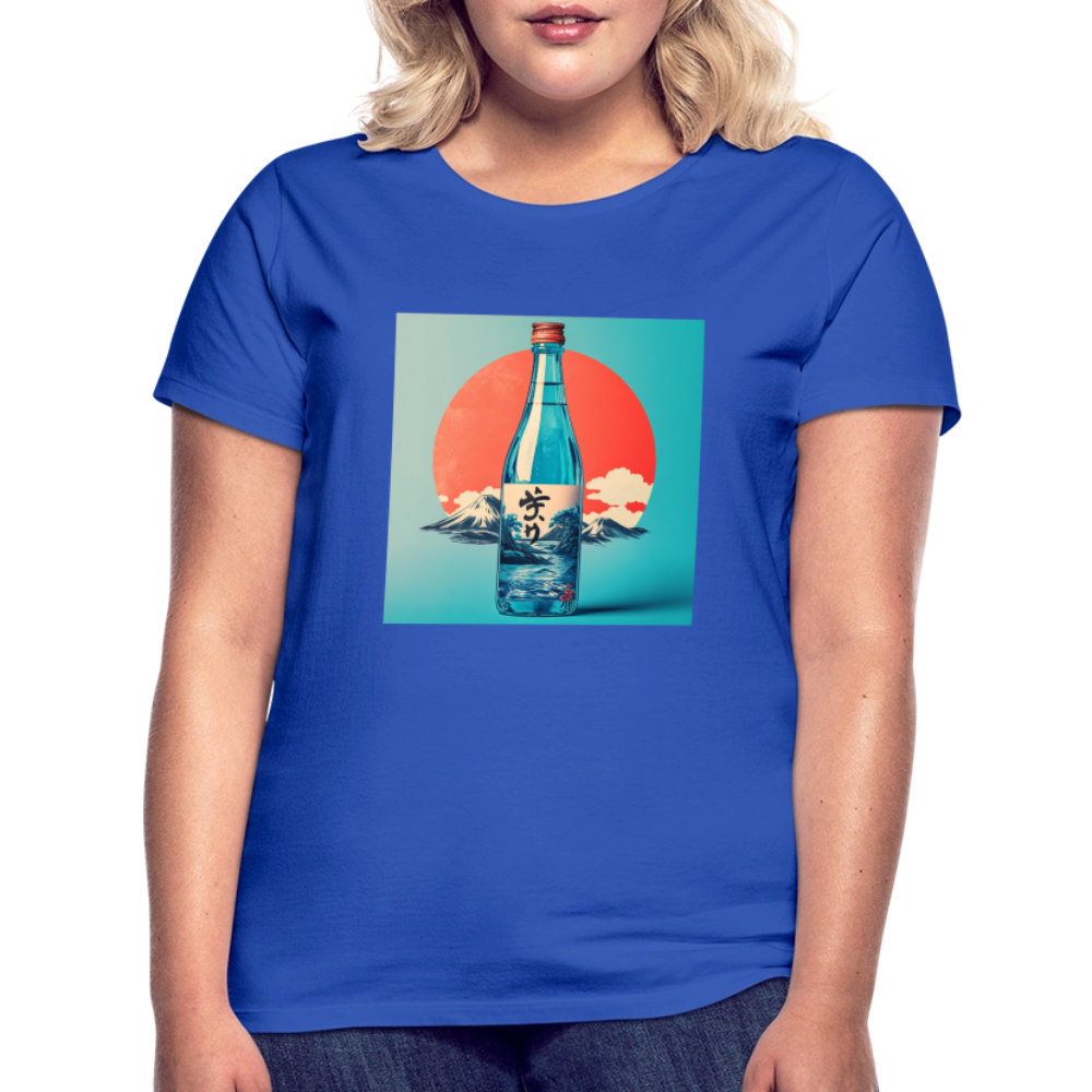 Stillhet i glas, T-shirt dam - royalblå