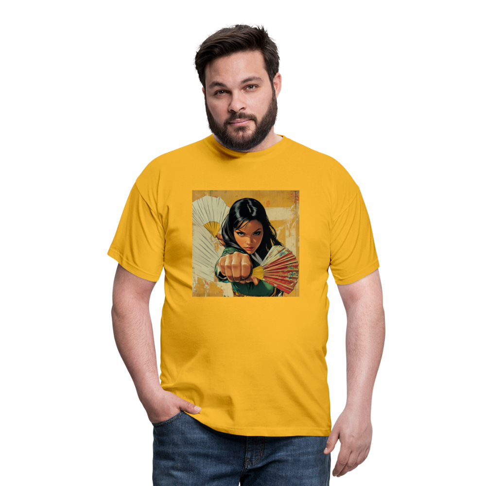 Blå Lotus, T-shirt herr - gul