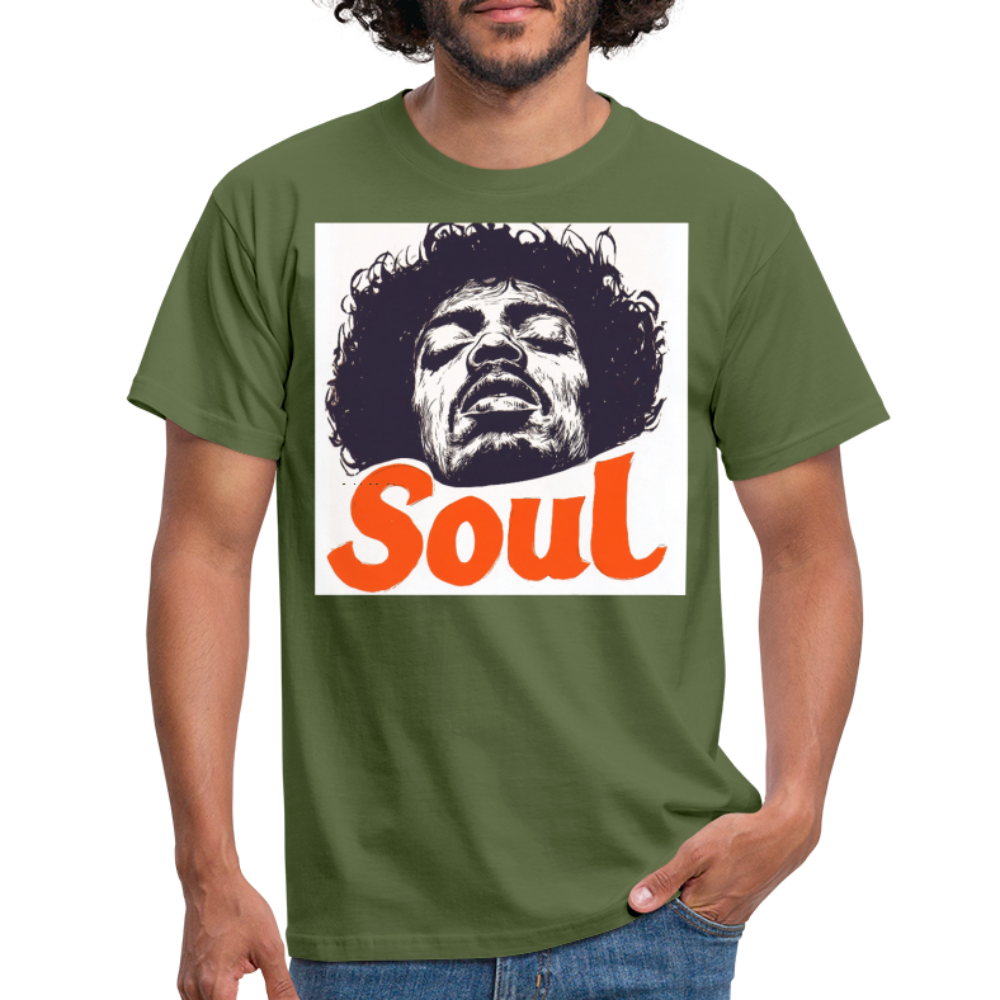 Kärlek, frihet och rättvisa, T-shirt herr - Militärgrön