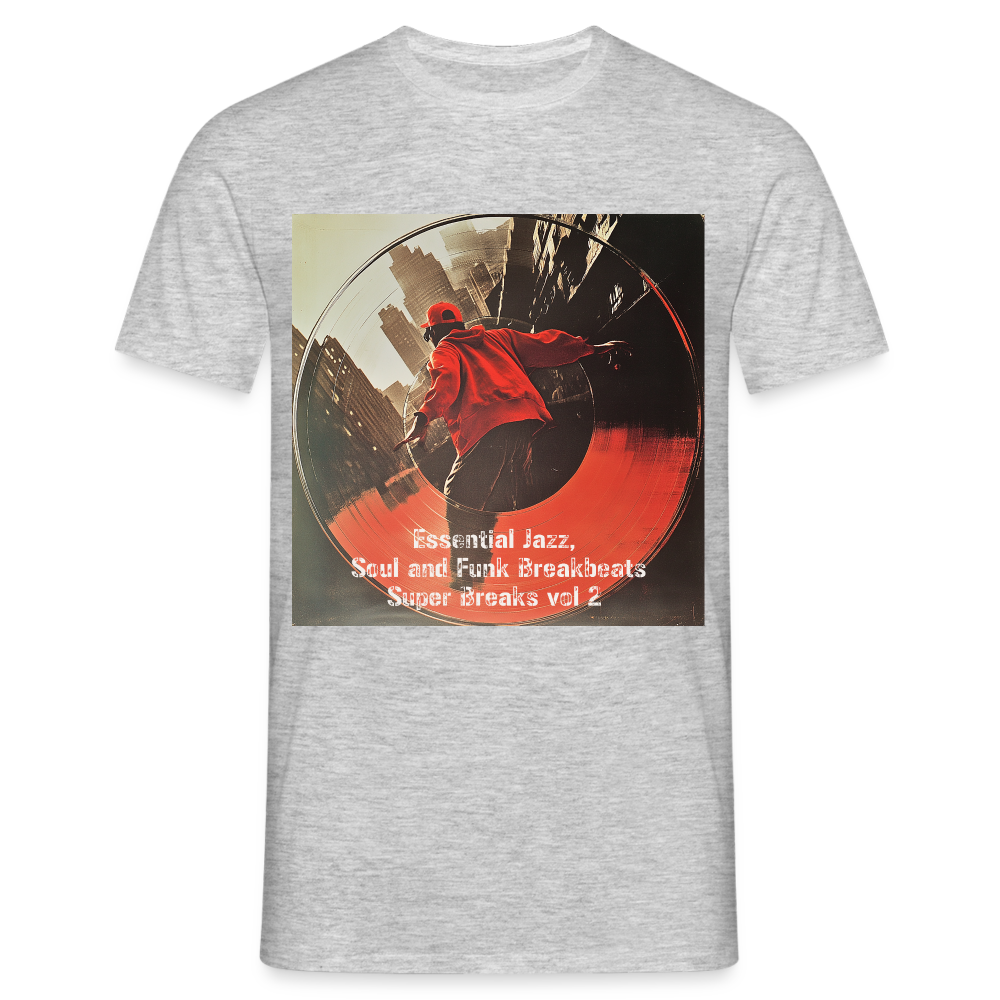 Super Breaks vol 2, T-shirt herr - gråmelerad