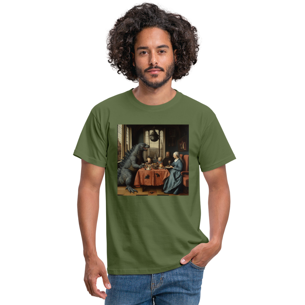 Familjens Fest med Gäst,T-shirt herr - Militärgrön