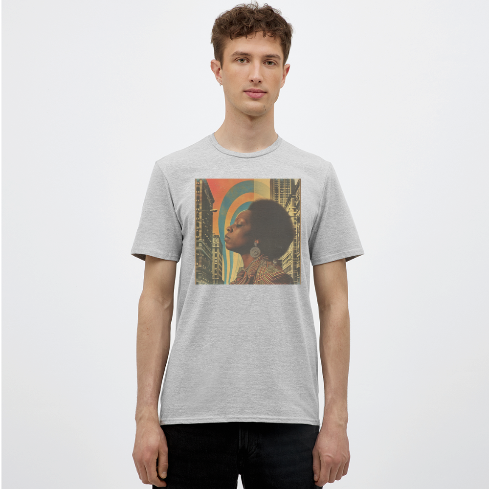 Jazz in the Moonlight, T-shirt herr - gråmelerad