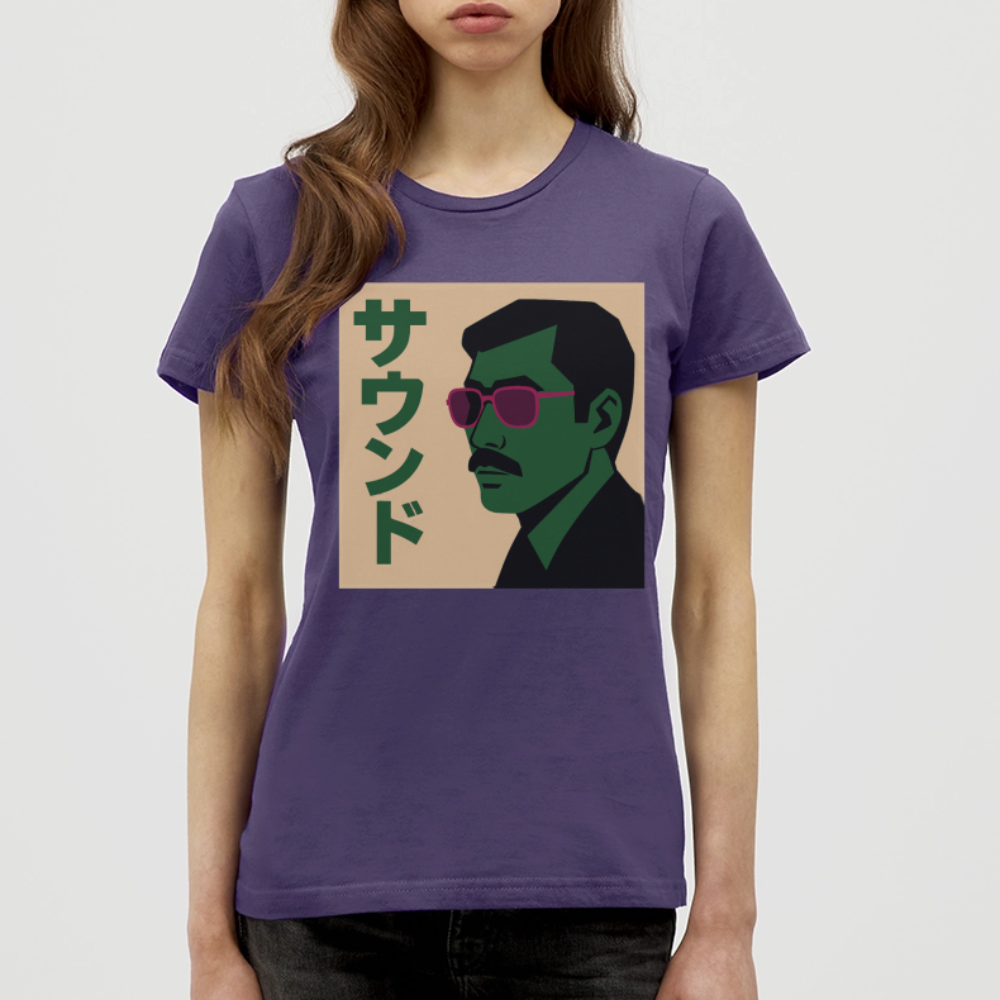 Nippon Sound, T-shirt dam - mörklila