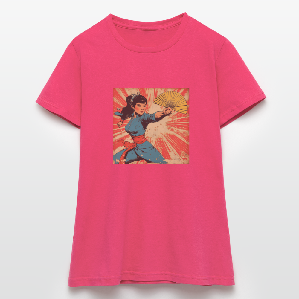Solfjädern, T-shirt dam - azalea