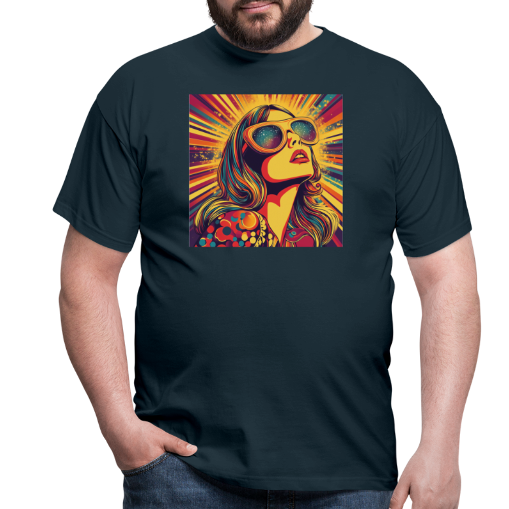 Disco Fever, T-shirt herr - marinblå