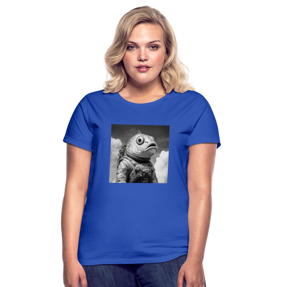 En ensam simtur i universum, T-shirt dam - royalblå