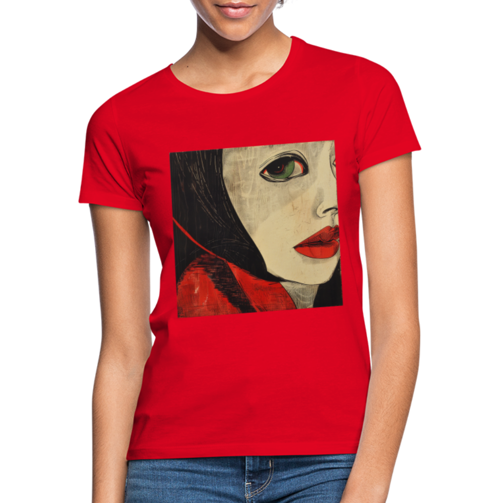 Fiskarfruns öga, T-shirt dam - röd