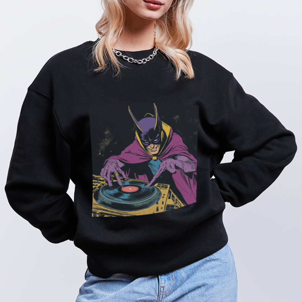 Purple Pulse, Ekologisk oversizetröja RADDER unisex från Stanley/Stella - svart