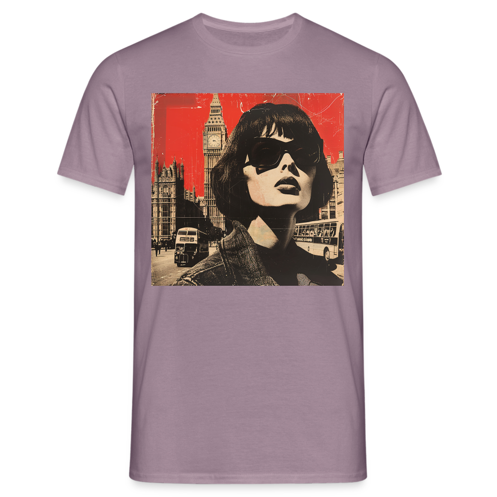 T-shirt herr - lilagrå