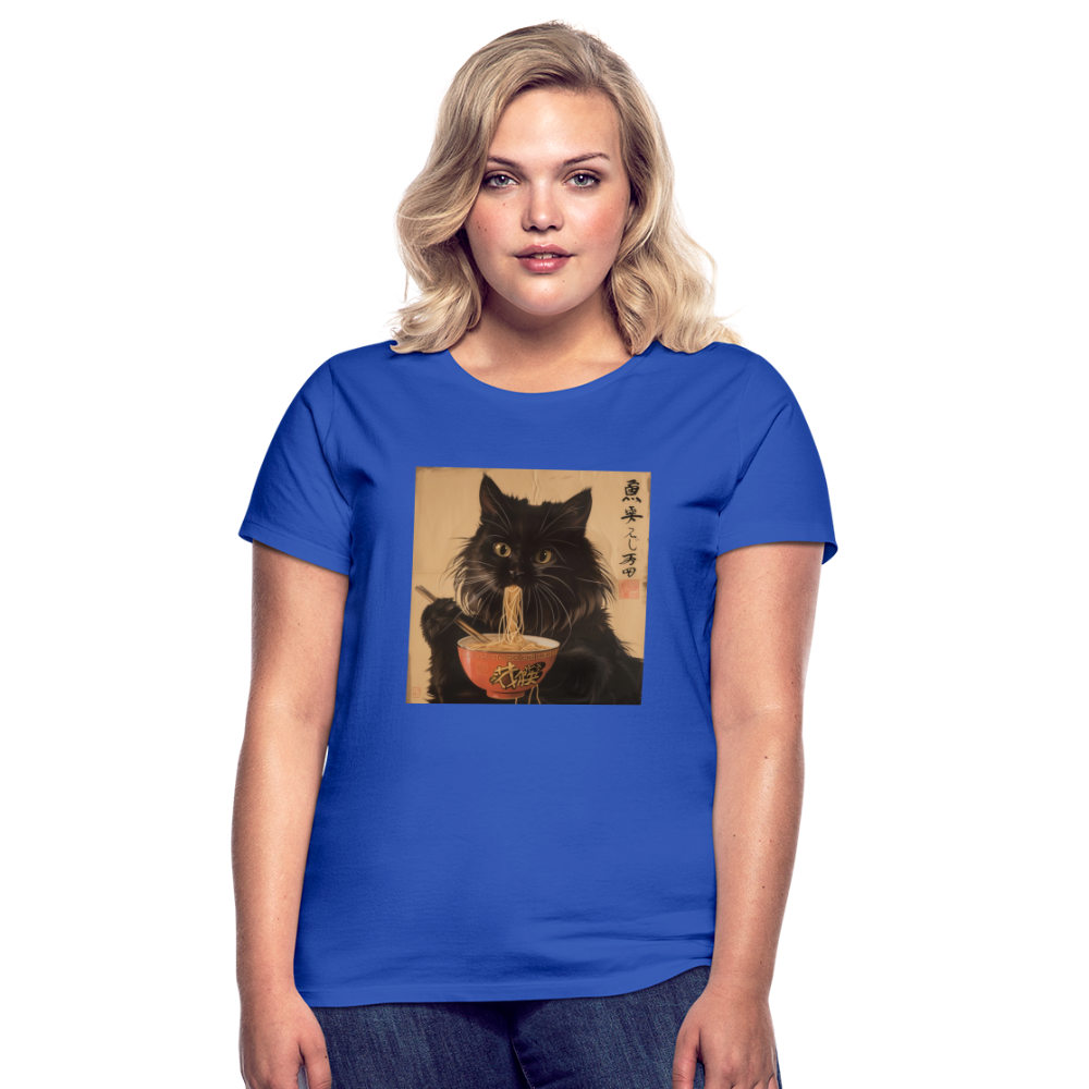 Kejsarens Katt och Ramens Hemlighet, T-shirt dam - royalblå