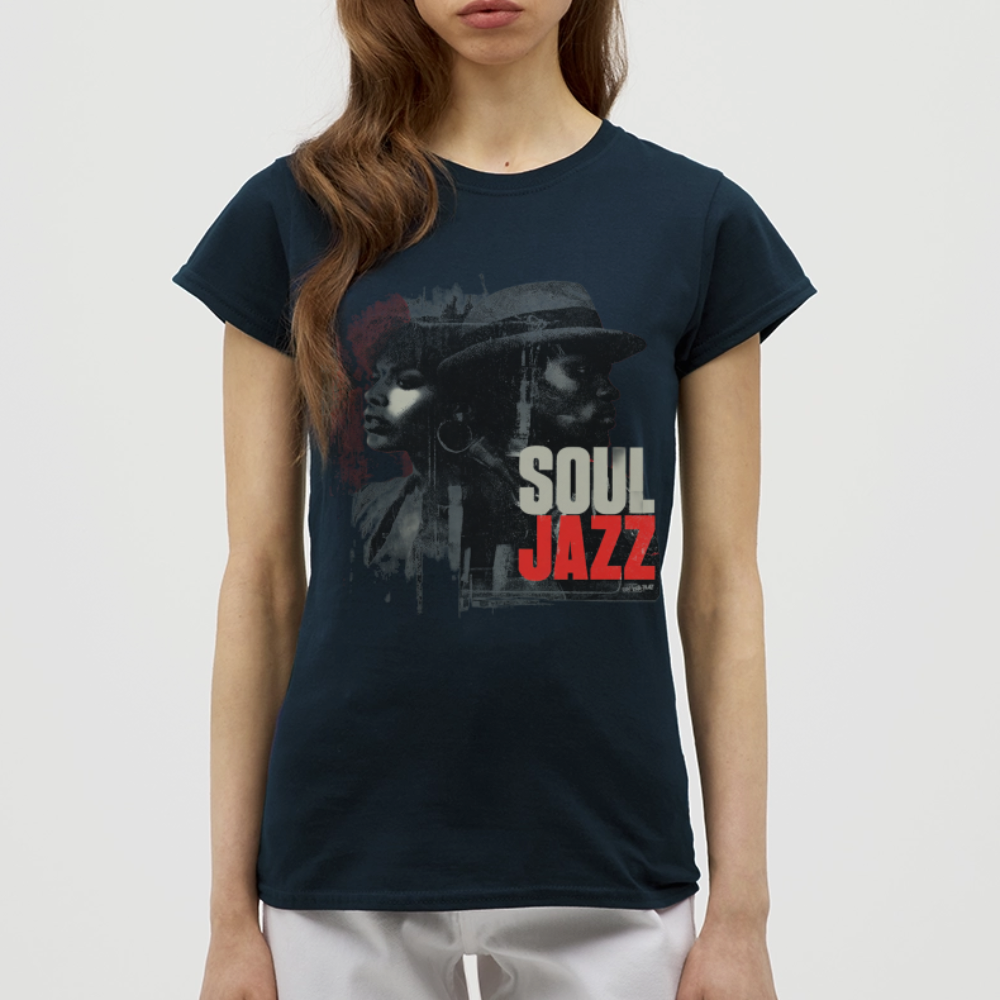 Soul Jazz Experience, T-shirt dam - marinblå