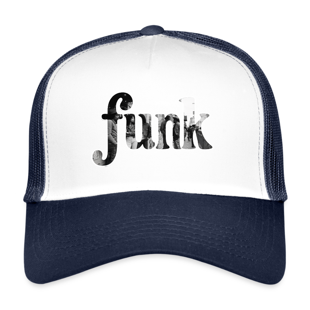 Funk Vibes, Trucker Cap - vit/marinblå
