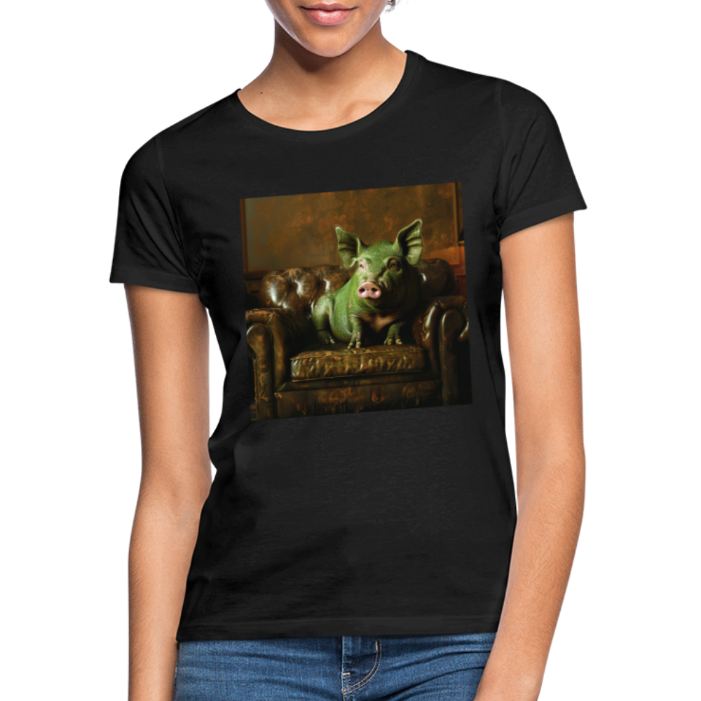 Grön Elegans, T-shirt dam - svart