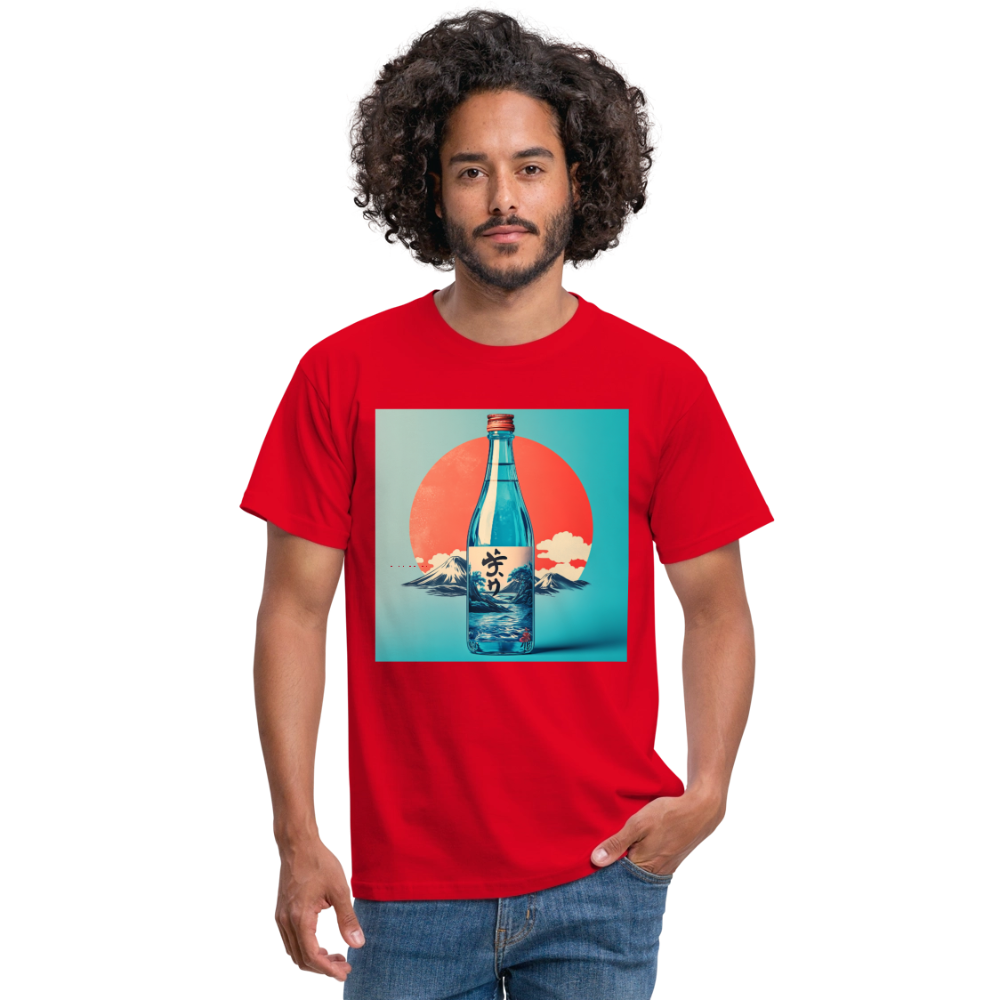 Stillhet i glas, T-shirt herr - röd