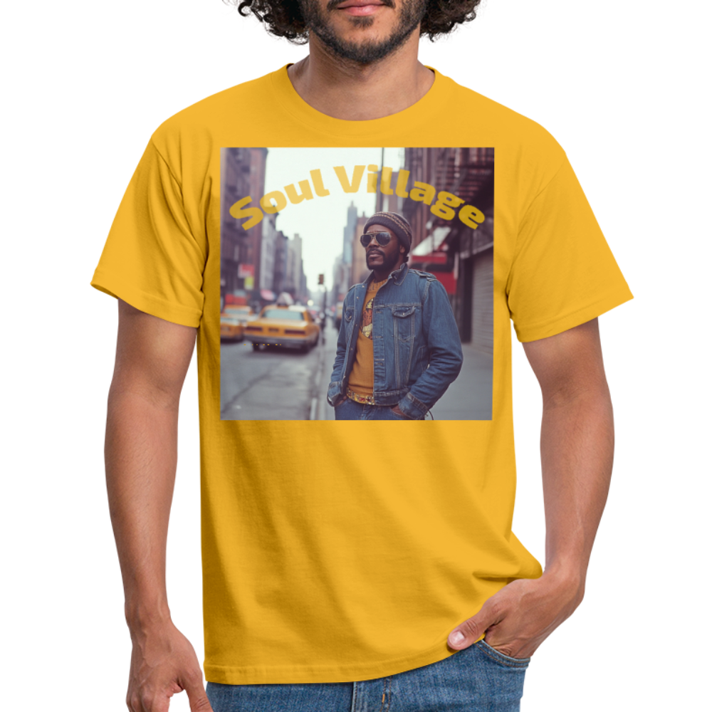 Soul Village, T-shirt herr - gul
