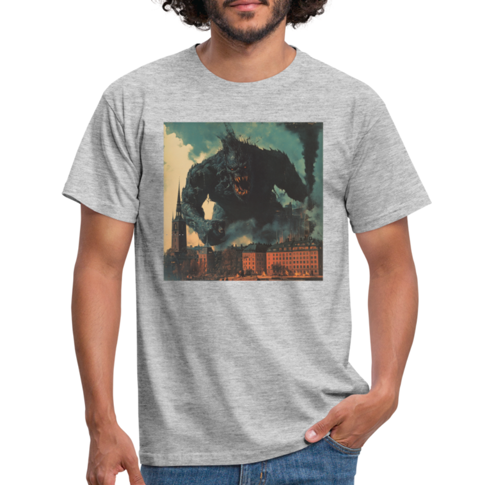 Helvetesstorm över Staden, T-shirt herr - gråmelerad
