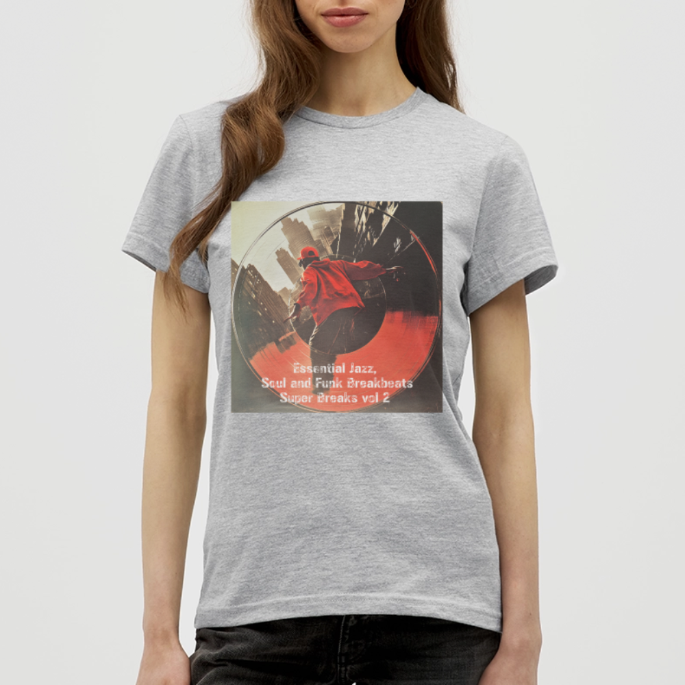 Super Breaks vol 2, T-shirt dam - gråmelerad