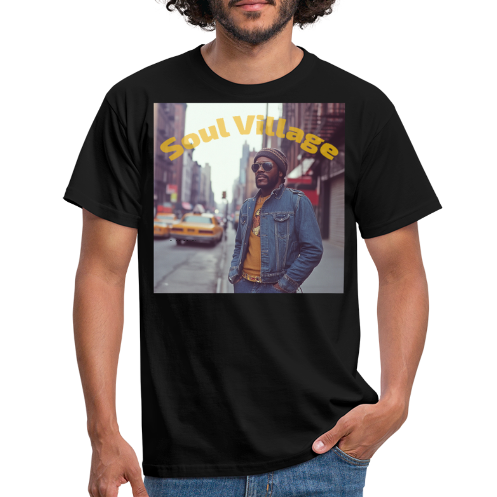 Soul Village, T-shirt herr - svart