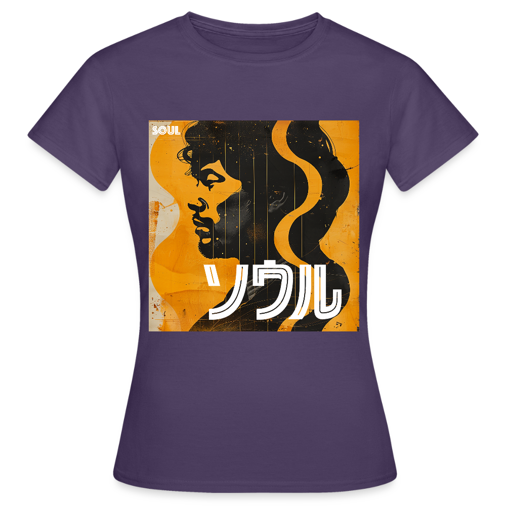 Nippon Grooves, T-shirt dam - mörklila