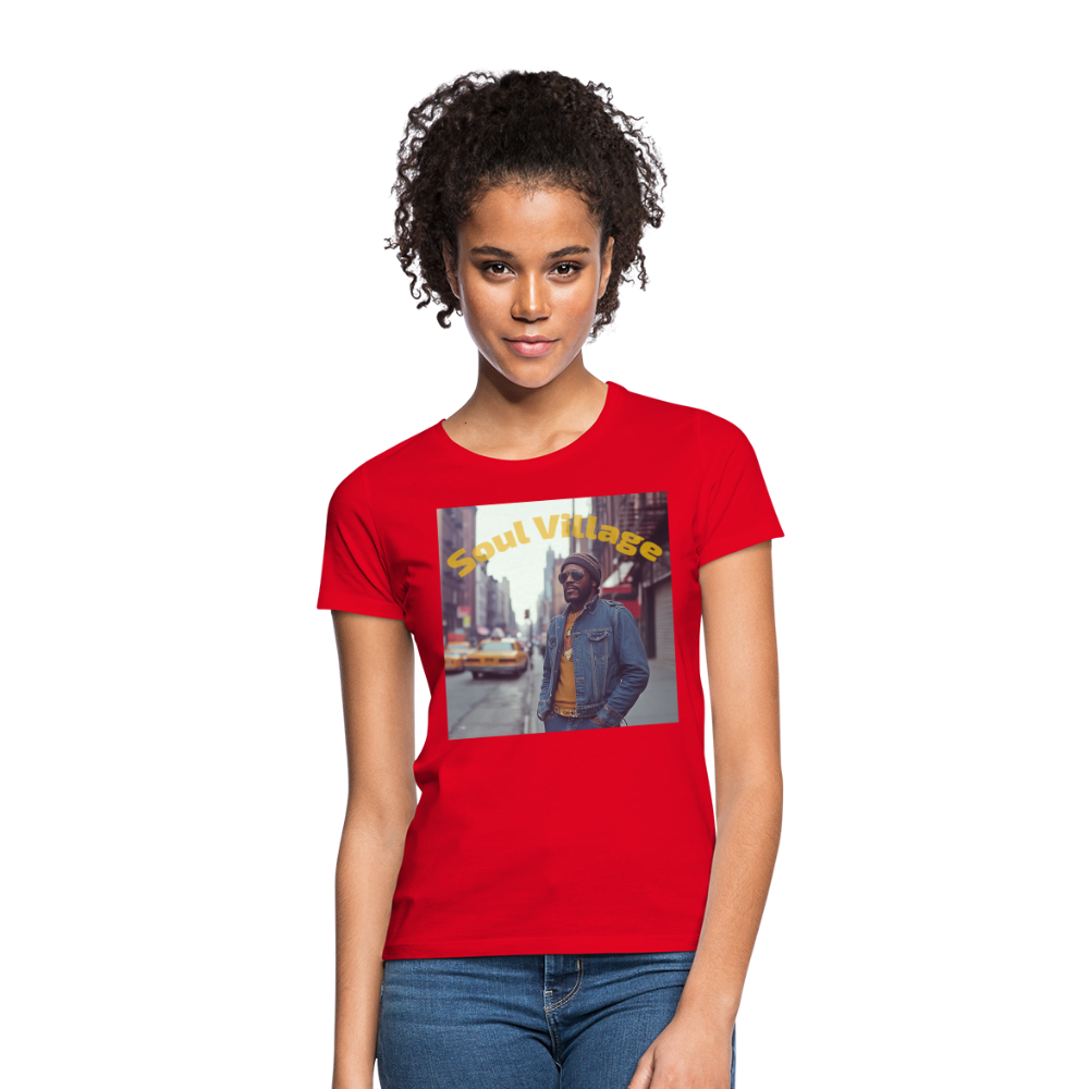 Soul Village, T-shirt dam - röd