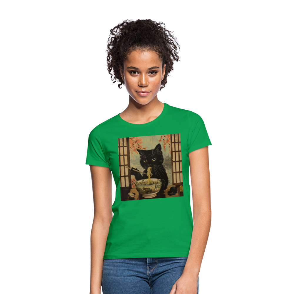 Ramenkatt, T-shirt dam - kellygrön