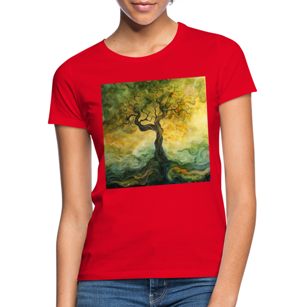 Trädets visdom, T-shirt dam - röd