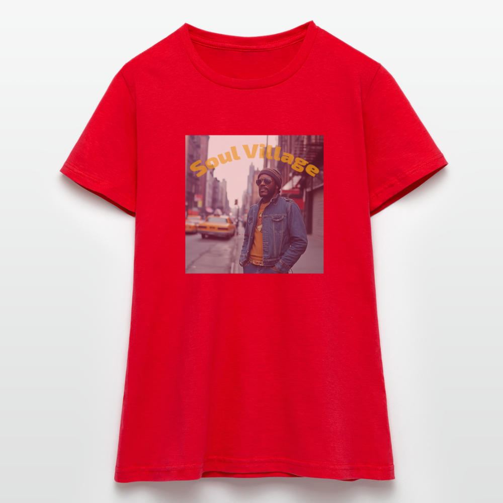 Soul Village, T-shirt dam - röd