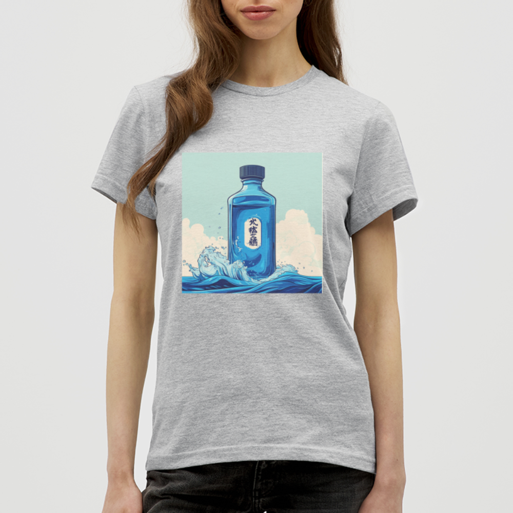 I Blått och Tystnad, T-shirt dam - gråmelerad