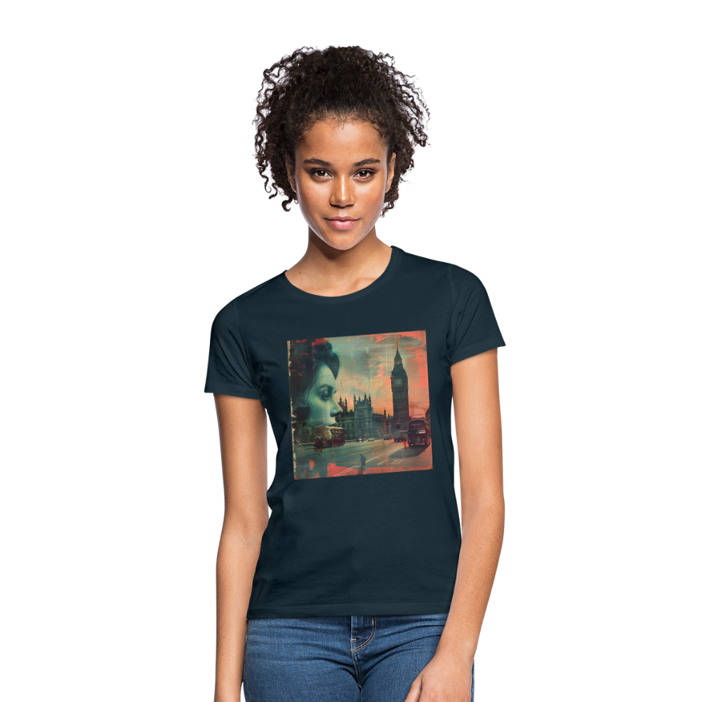 The Beat of London, T-shirt dam - marinblå