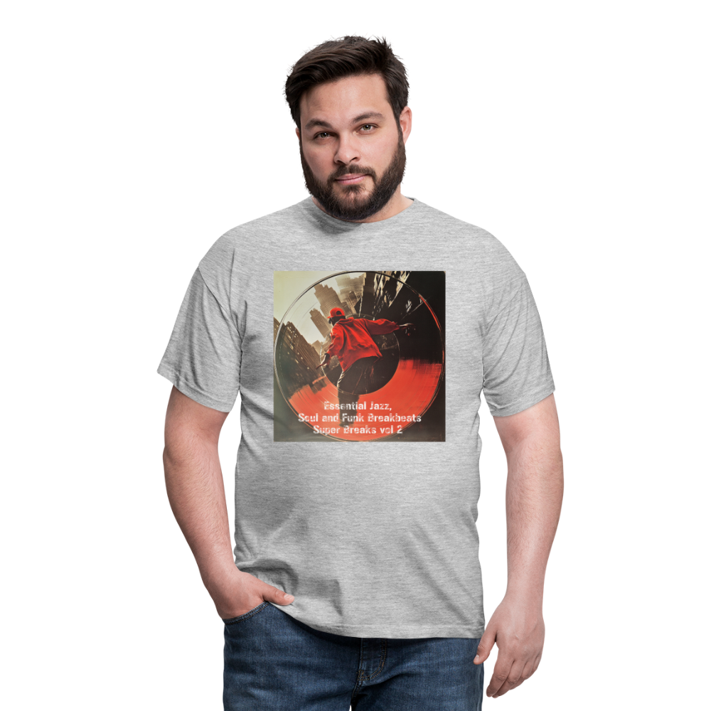 Super Breaks vol 2, T-shirt herr - gråmelerad