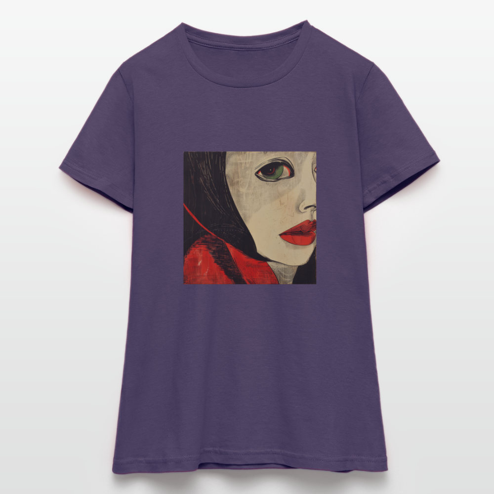 Fiskarfruns öga, T-shirt dam - mörklila