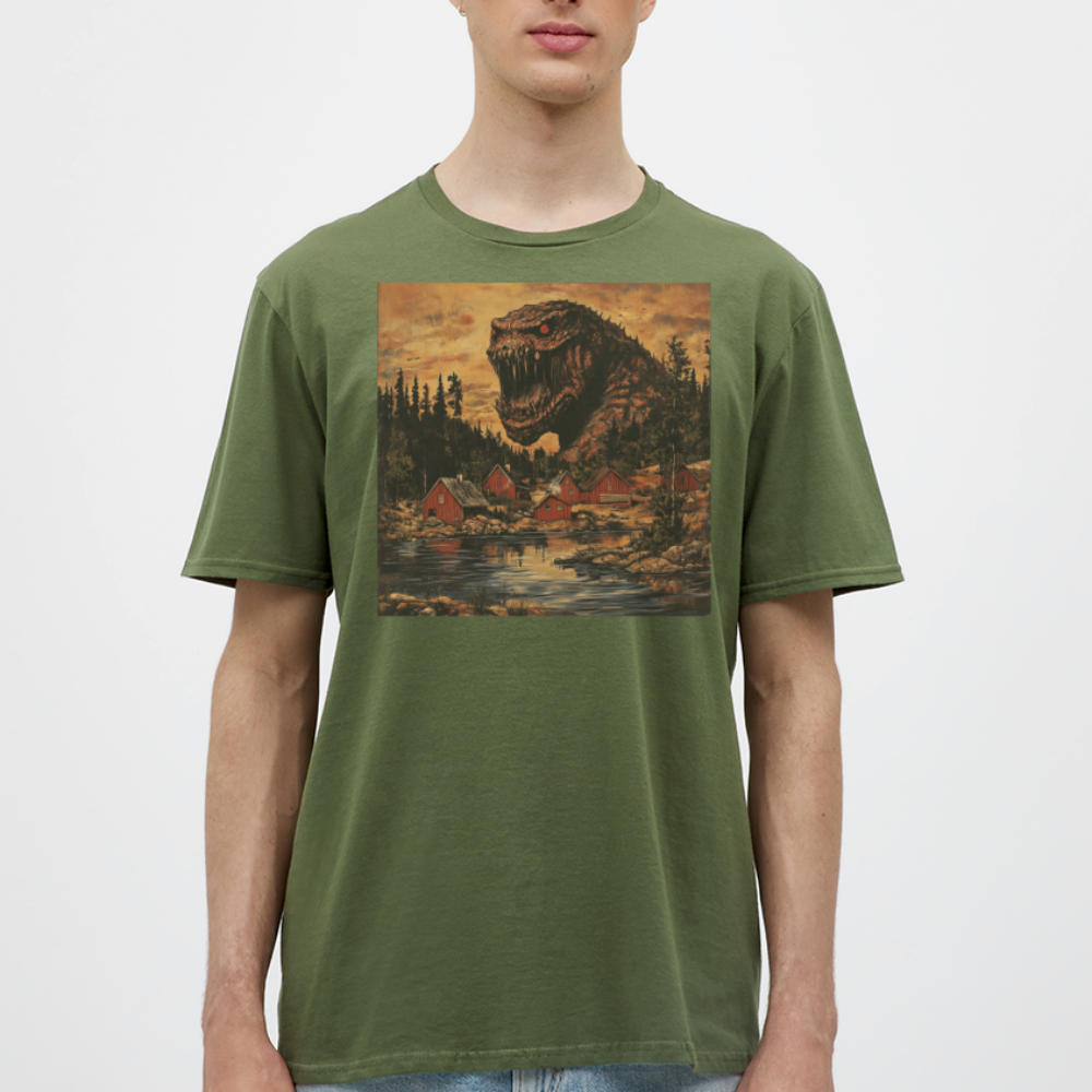 När Draken Vaknade vid Siljan, T-shirt herr - Militärgrön