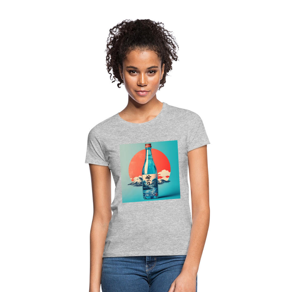 Stillhet i glas, T-shirt dam - gråmelerad