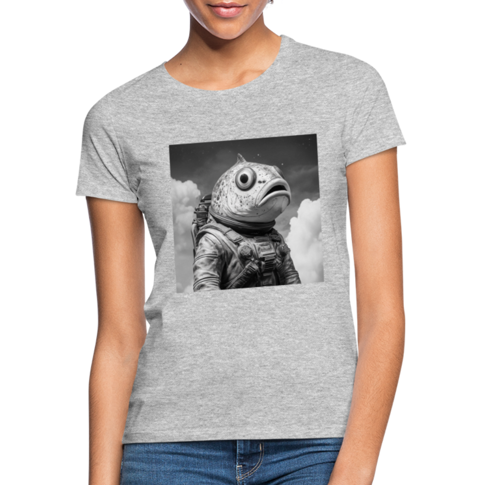 En ensam simtur i universum, T-shirt dam - gråmelerad