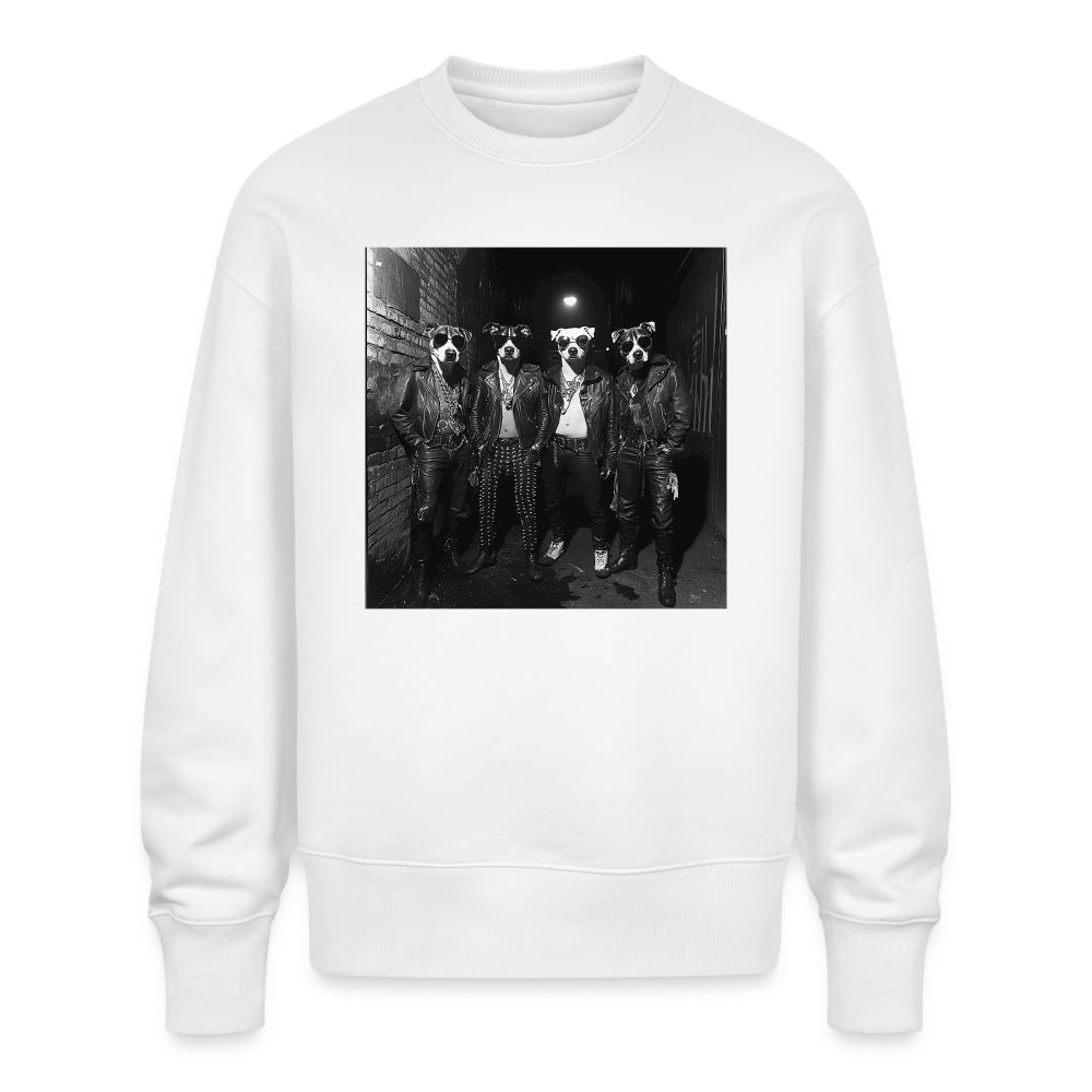 Barking Riot, Ekologisk oversizetröja RADDER unisex från Stanley/Stella - vit
