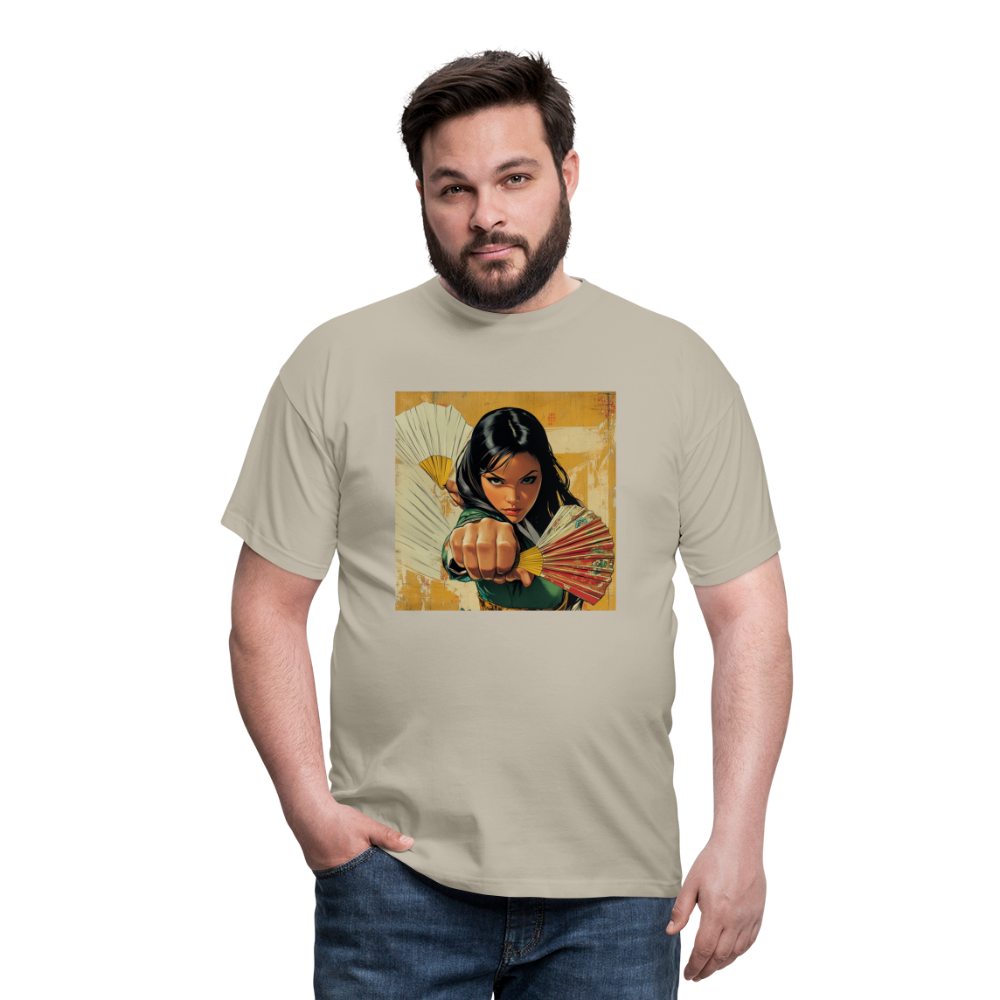 Blå Lotus, T-shirt herr - sandbeige
