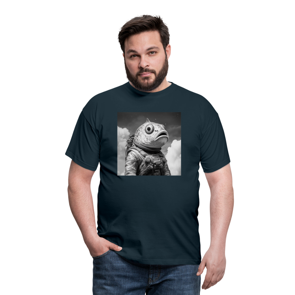 En ensam simtur i universum, T-shirt herr - marinblå