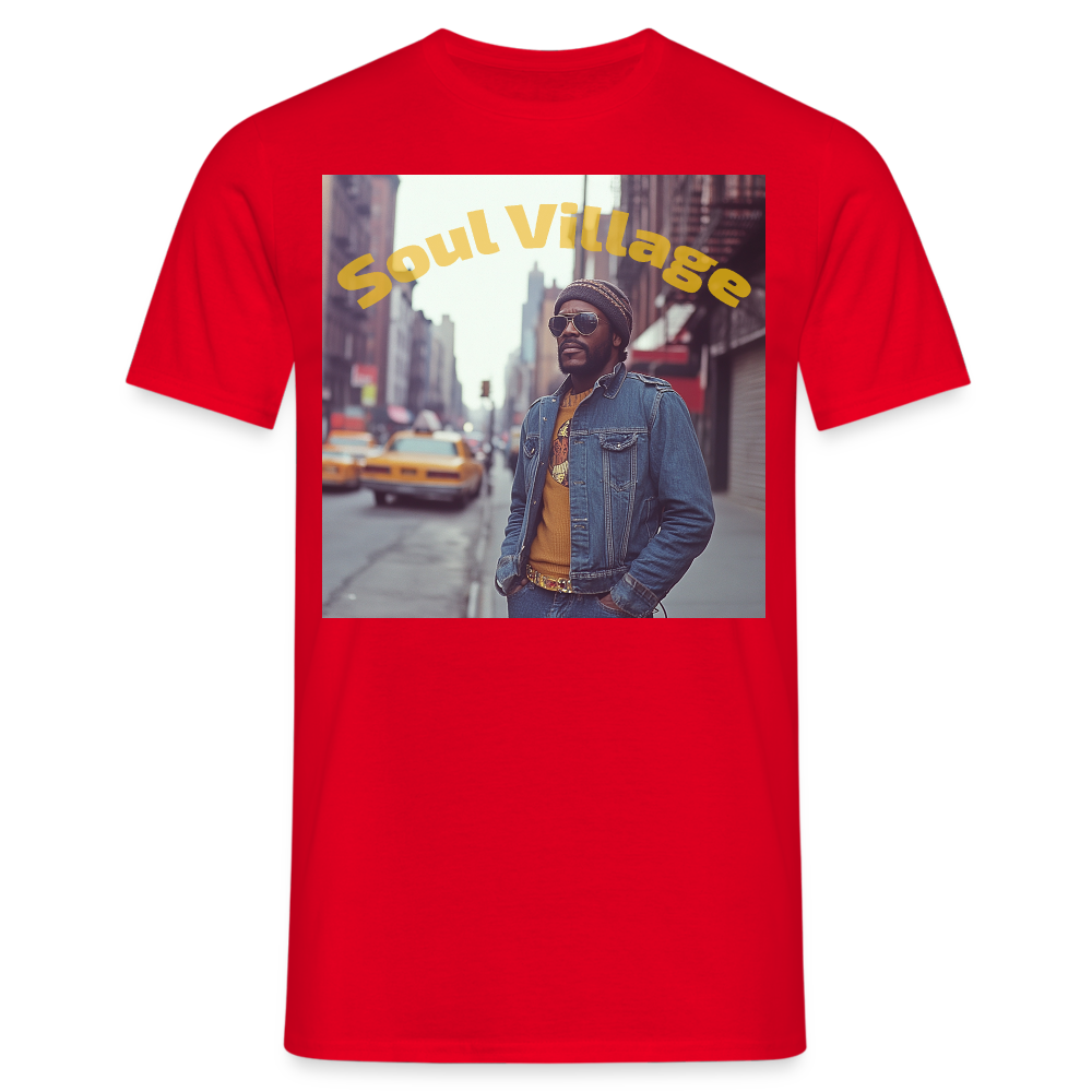Soul Village, T-shirt herr - röd
