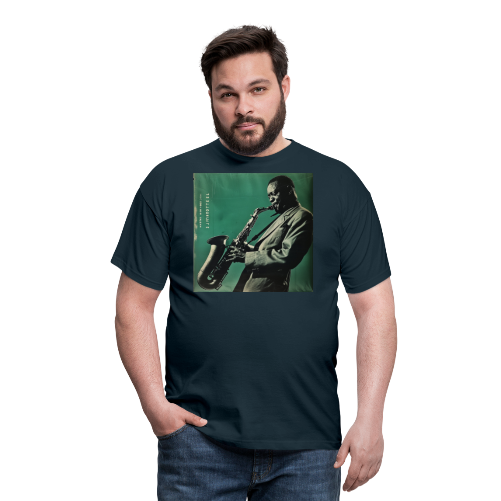 Nattens Toner i New York, T-shirt herr - marinblå