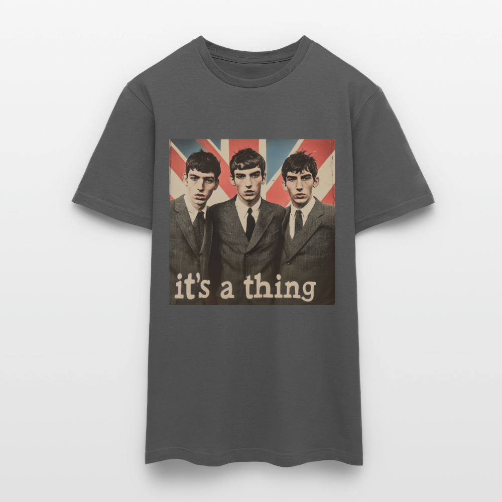 British, Bold & Unapologetic, T-shirt herr - kolgrå